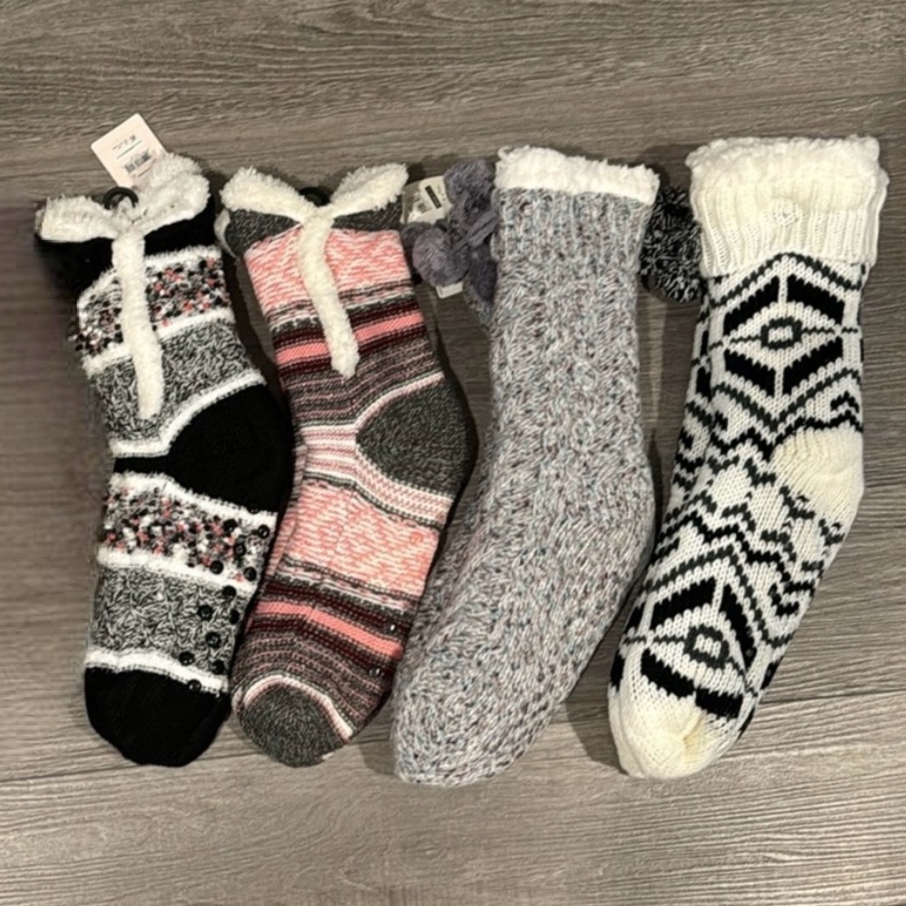 🆕 Cozy Slipper Socks (4 Pairs)